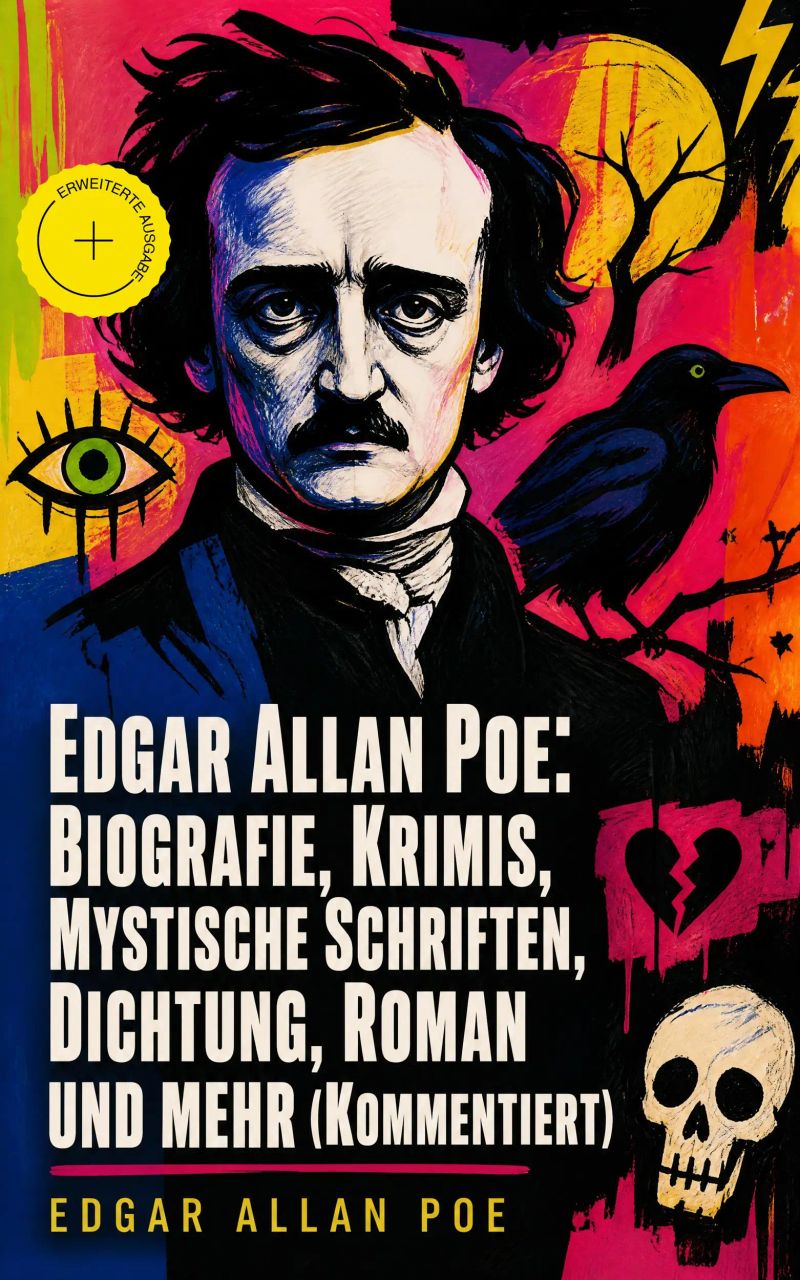 Edgar Allan Poe: Biografie, Krimis, Mystische Schriften, Dichtung, Roman und mehr (Kommentiert)