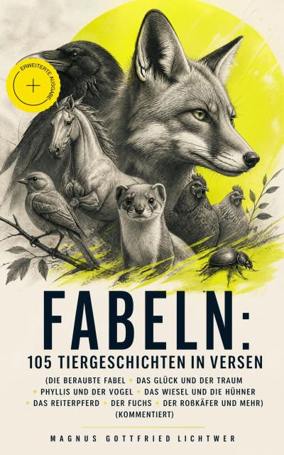 Fabeln: 105 Tiergeschichten in Versen (Die beraubte Fabel + Das Glück und der Traum + Phyllis und der Vogel + Das Wiesel und die Hühner + Das Reiterpferd + Der Fuchs + Der Roßkäfer und mehr) (Kommentiert)