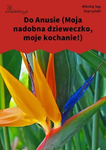 Do Anusie (Moja nadobna dzieweczko, moje kochanie!)