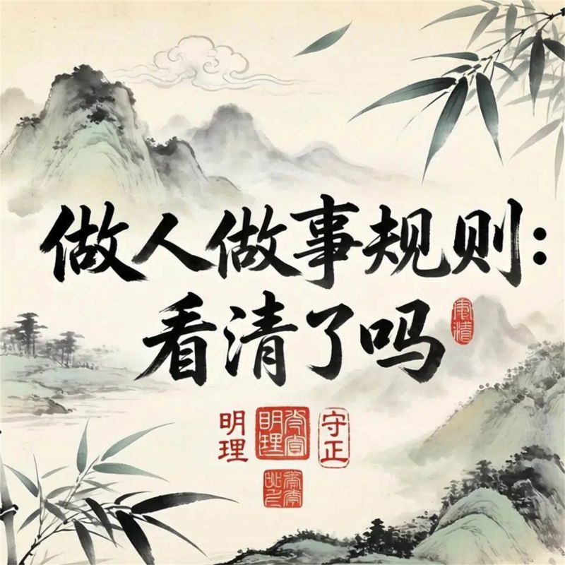 做人做事规则,看清了吗