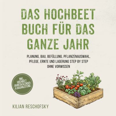 Das Hochbeet Buch für das ganze Jahr: Planung, Bau, Befüllung, Pflanzenauswahl, Pflege, Ernte und Lagerung Step by Step ohne Vorwissen - inkl. Hochbeet Jahreskalender & Bauanleitung