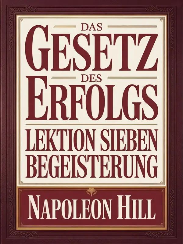 DAS GESETZ DES ERFOLGS - Lektion Sieben BEGEISTERUNG (übersetzt)