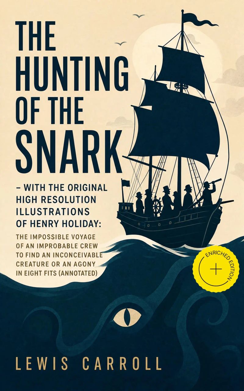 The Hunting of the Snark - With the Original High Resolution Illustrations of Henry Holiday: The Impossible Voyage of an Improbable Crew to Find an Inconceivable Creature or an Agony in Eight Fits (Annotated)