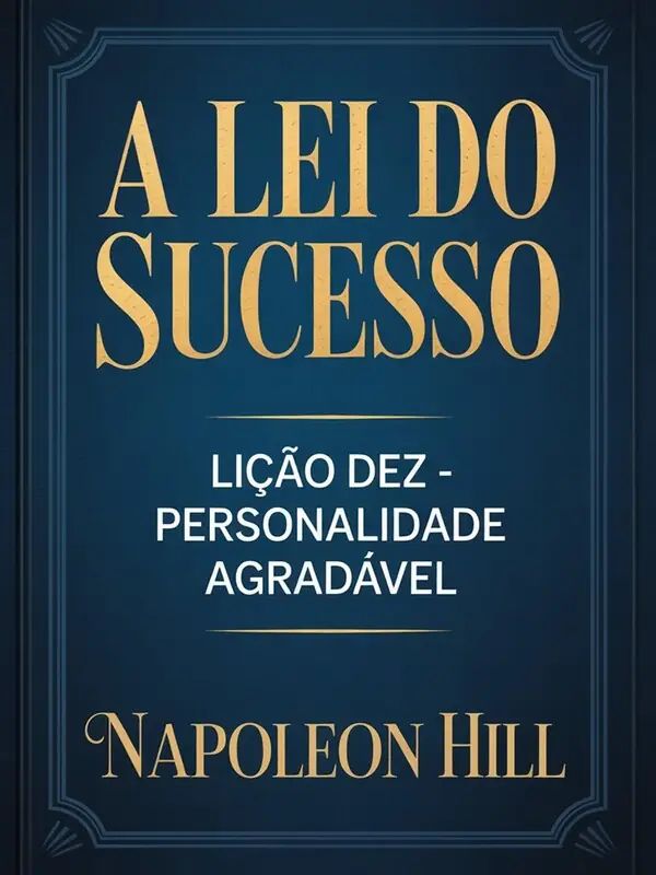 A LEI DO SUCESSO Lição Dez - PERSONALIDADE AGRADÁVEL (traduzido)