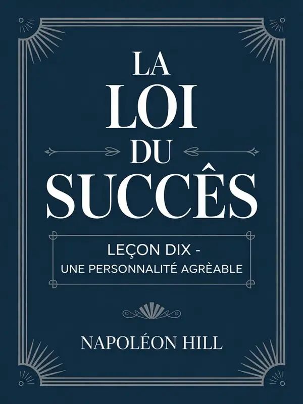 LA LOI DU SUCCÈS Leçon dix - UNE PERSONNALITÉ AGRÉABLE (traduit)