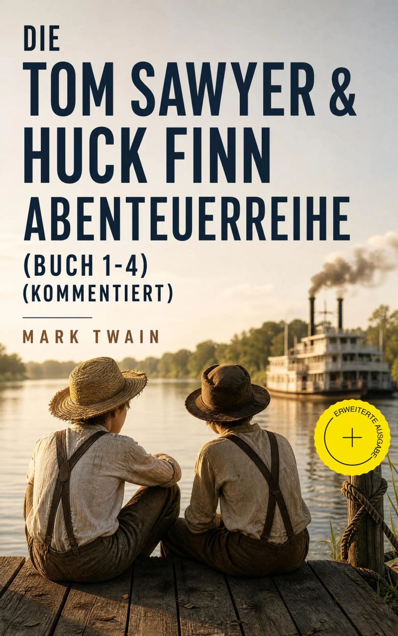 Die Tom Sawyer & Huck Finn Abenteuerreihe (Buch 1-4) (Kommentiert)