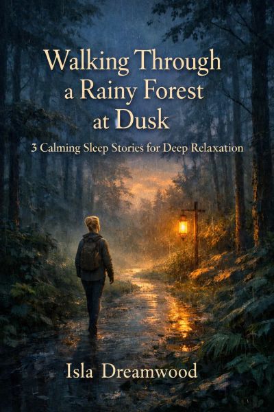 Walking Through a Rainy Forest at Dusk