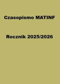 Rocznik Czasopisma MATINF 2025/2026