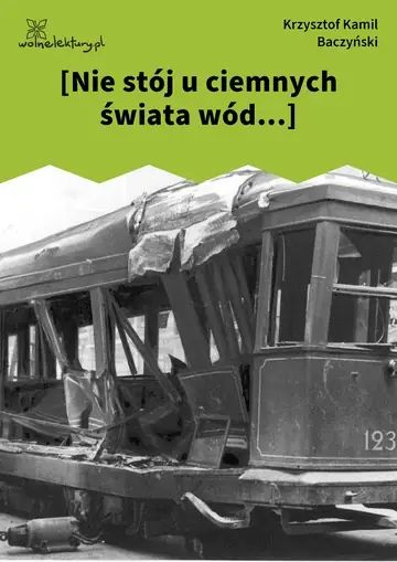 [Nie stój u ciemnych świata wód...]