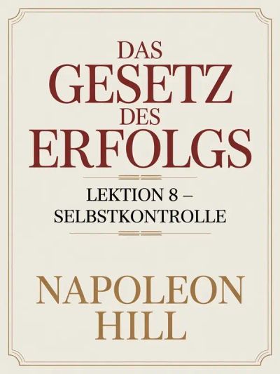 DAS GESETZ DES ERFOLGS Lektion 8 – SELBSTKONTROLLE (übersetzt)