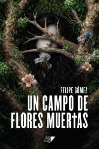 Un campo de flores muertas