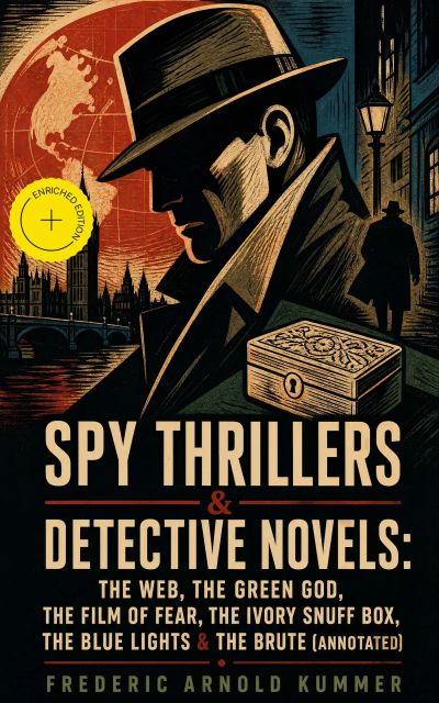 Spy Thrillers & Detective Novels: The Web, The Green God, The Film of Fear, The Ivory Snuff Box, The Blue Lights & The Brute (Annotated)