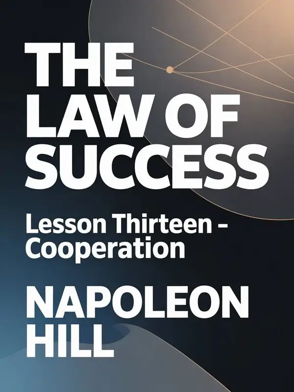THE LAW OF SUCCESS Lesson Thirteen – COOPERATION