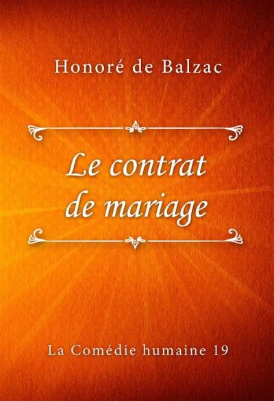 Le contrat de mariage