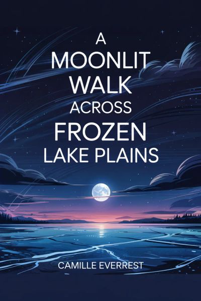 A Moonlit Walk Across Frozen Lake Plains