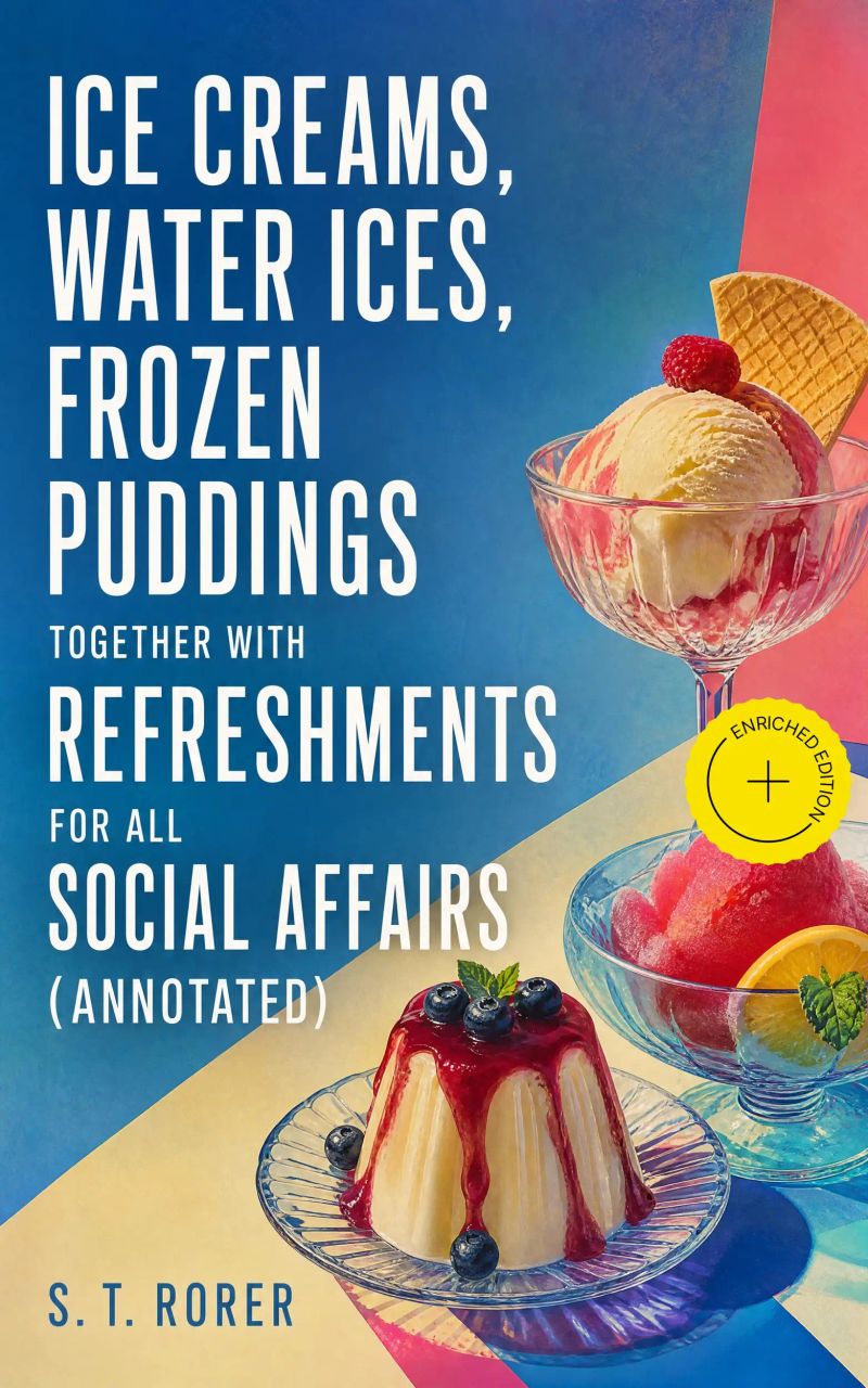 Ice Creams, Water Ices, Frozen Puddings Together with Refreshments for all Social Affairs (Annotated)