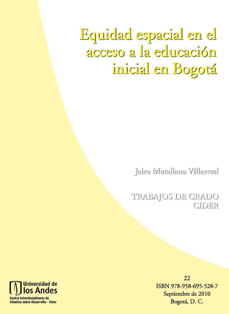 Equidad espacial en el acceso a la educación inicial en Bogotá
