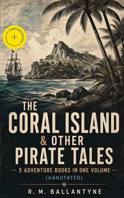 THE CORAL ISLAND & OTHER PIRATE TALES – 5 Adventure Books in One Volume (Annotated)