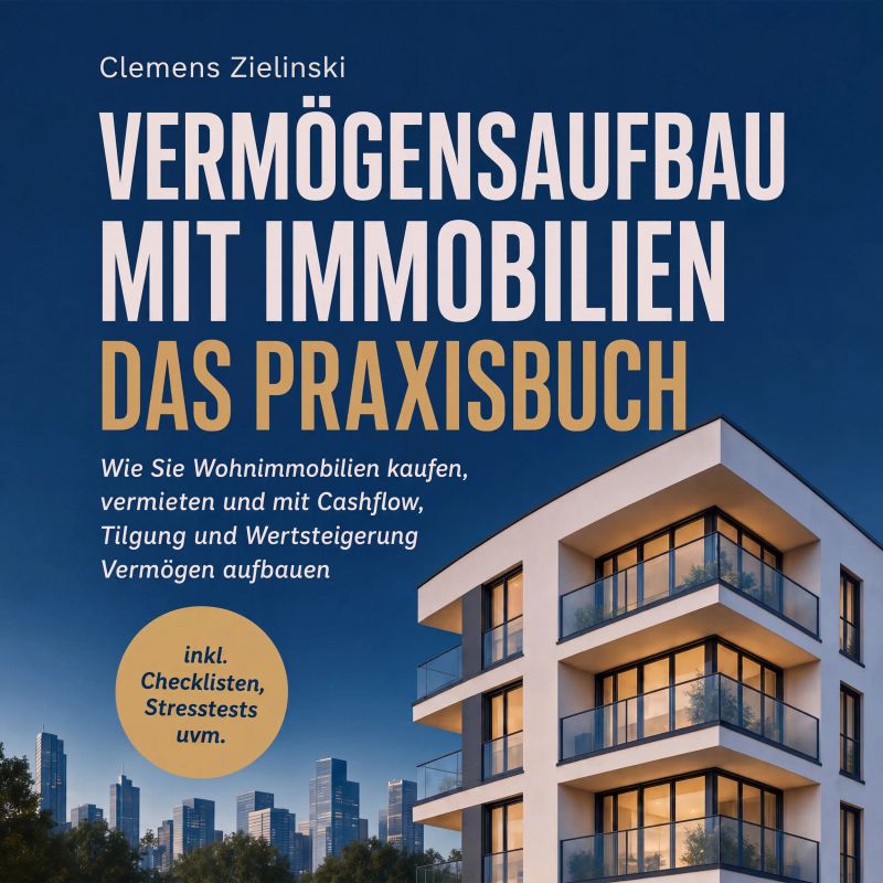 Vermögensaufbau mit Immobilien - Das Praxisbuch: Wie Sie Wohnimmobilien kaufen, vermieten und mit Cashflow, Tilgung und Wertsteigerung Vermögen aufbauen - inkl. Checklisten, Stresstests uvm.