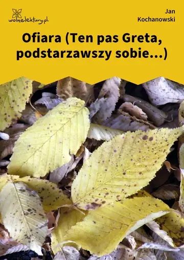Ofiara (Ten pas Greta, podstarzawszy sobie...)