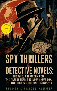 Spy Thrillers & Detective Novels: The Web, The Green God, The Film of Fear, The Ivory Snuff Box, The Blue Lights & The Brute (Annotated)