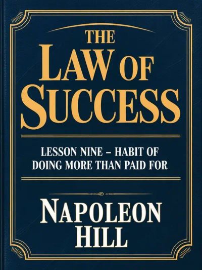 THE LAW OF SUCCESS Lesson Nine - HABIT OF DOING MORE THAN PAID FOR