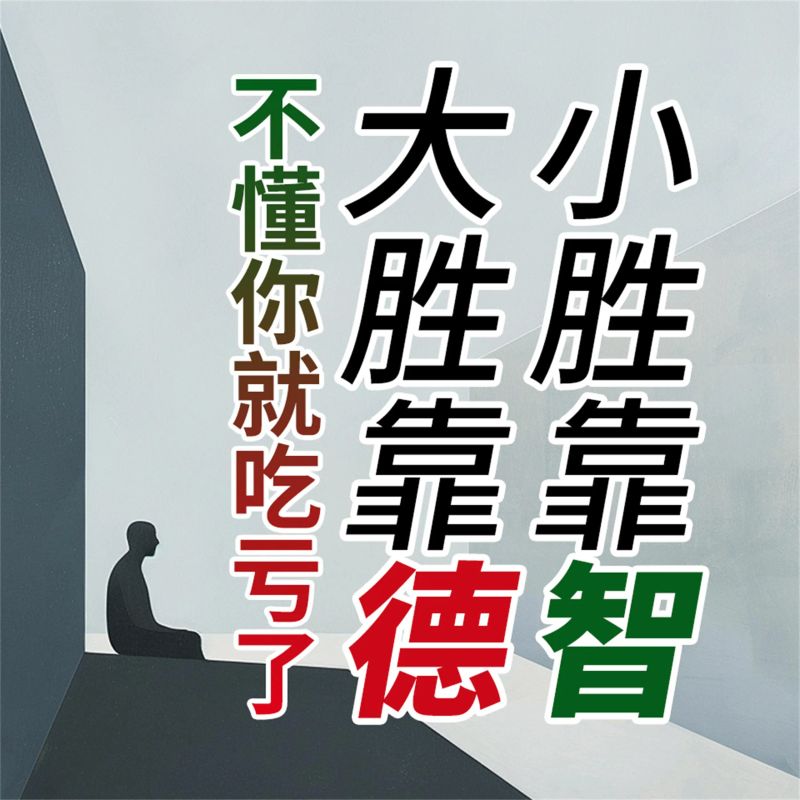 小胜靠智,大胜靠德,不懂你就吃亏了