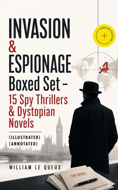 INVASION & ESPIONAGE Boxed Set – 15 Spy Thrillers & Dystopian Novels (Illustrated) (Annotated)