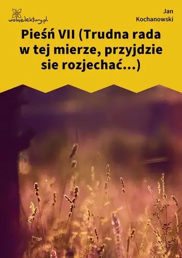 Pieśń VII (Trudna rada w tej mierze, przyjdzie sie rozjechać...)