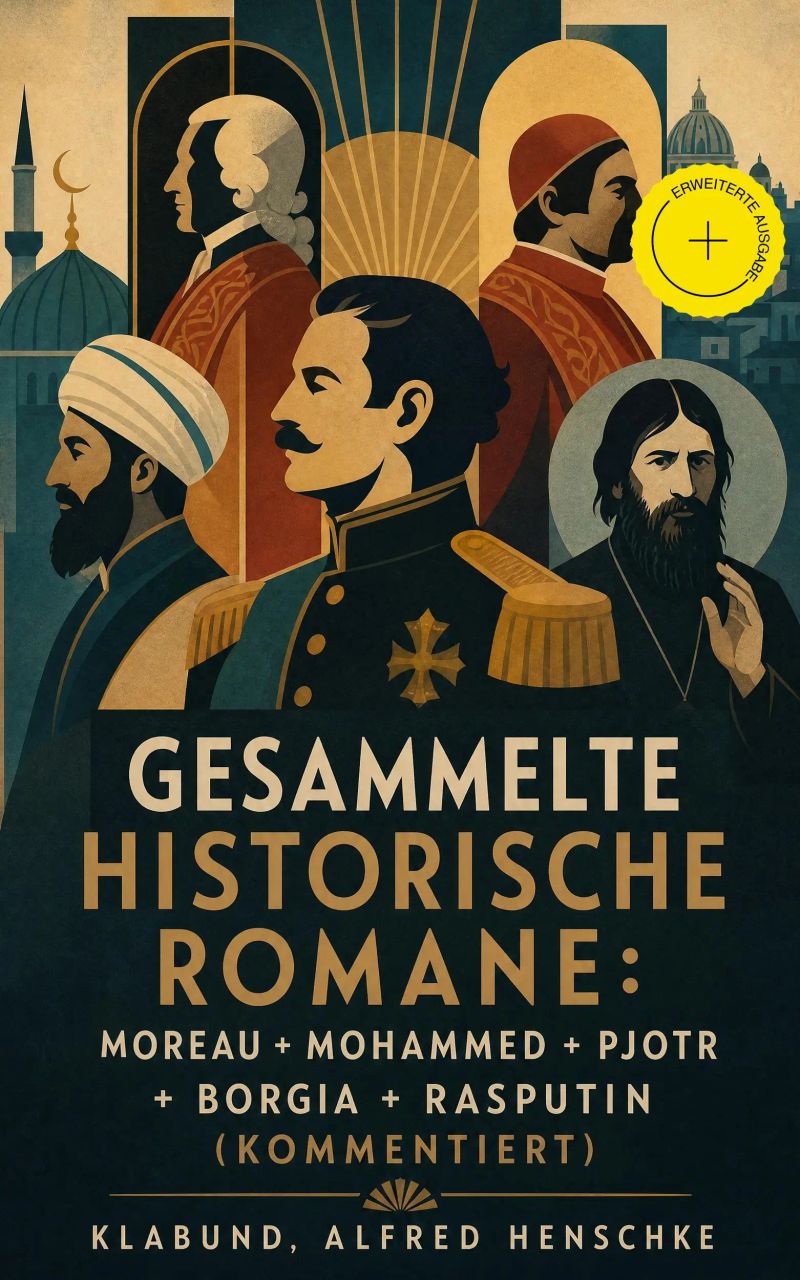 Gesammelte historische Romane: Moreau + Mohammed + Pjotr + Borgia + Rasputin (Kommentiert)