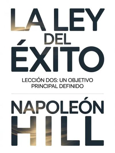 LA LEY DEL ÉXITO Lección dos: UN OBJETIVO PRINCIPAL DEFINIDO (traducido)