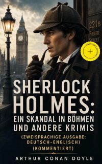Sherlock Holmes: Ein Skandal in Böhmen und andere Krimis (Zweisprachige Ausgabe: Deutsch-Englisch) (Kommentiert)