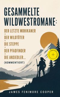 Gesammelte Wildwestromane: Der letzte Mohikaner + Der Wildtöter + Die Steppe + Der Pfadfinder + Die Ansiedler... (Kommentiert)