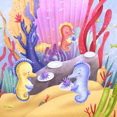 Sandy seahorse says "It's not fair!"