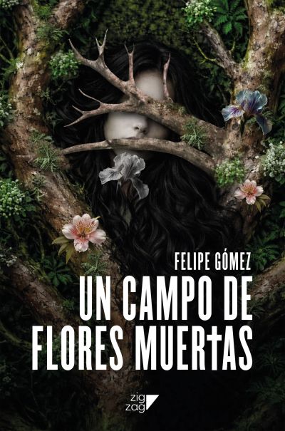 Un campo de flores muertas