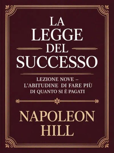 LA LEGGE DEL SUCCESSO Lezione nove - L'ABITUDINE DI FARE PIÙ DI QUANTO SI È PAGATI (tradotto)