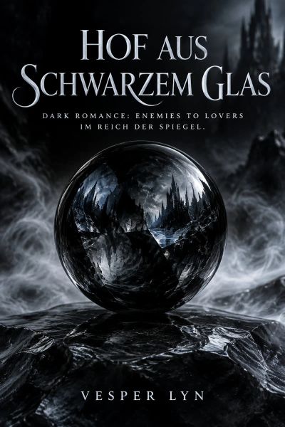 Hof aus schwarzem Glas