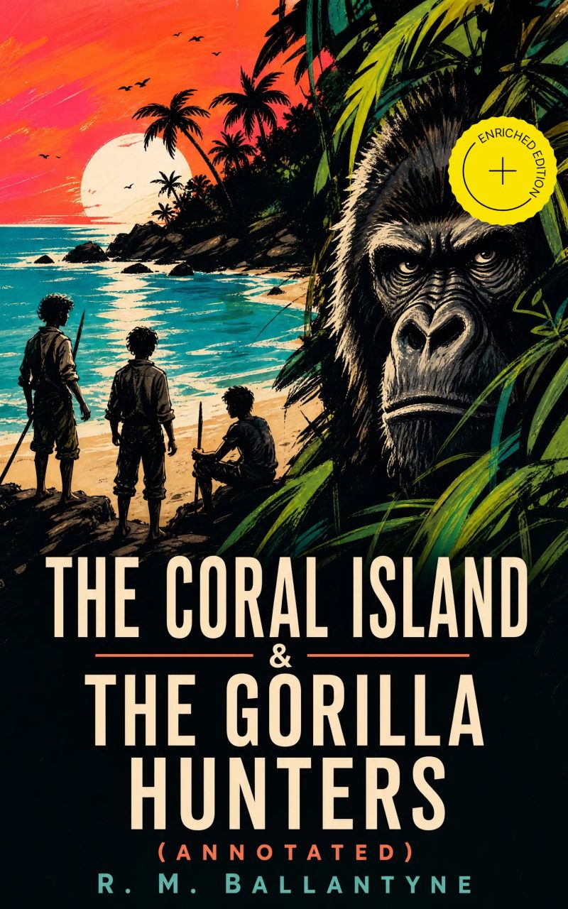 The Coral Island & The Gorilla Hunters (Annotated)