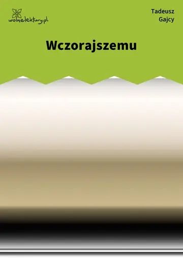 Wczorajszemu