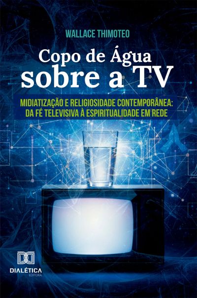 Copo de água sobre a TV