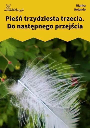 Pieśń trzydziesta trzecia. Do następnego przejścia