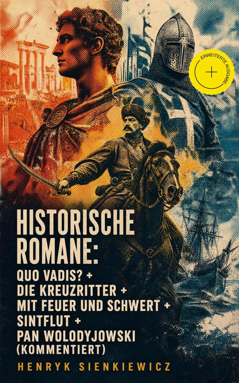 Historische Romane: Quo Vadis? + Die Kreuzritter + Mit Feuer und Schwert + Sintflut + Pan Wolodyjowski (Kommentiert)