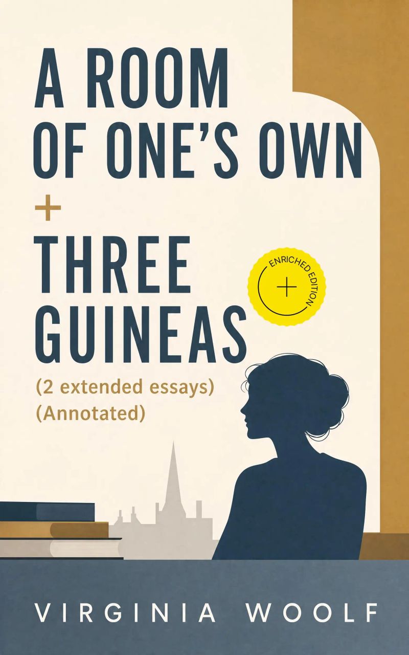 A Room of One's Own + Three Guineas (2 extended essays) (Annotated)